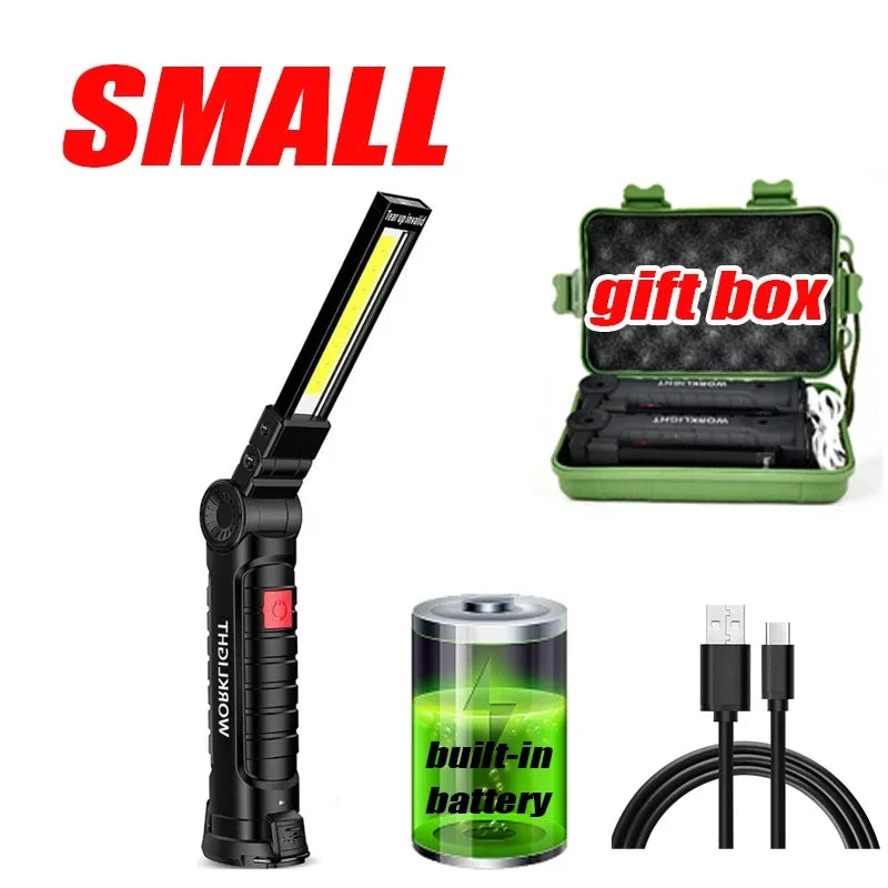 COB LED Work Light Dimmable USB Rechargeable LED Flashlight - Empire P.E