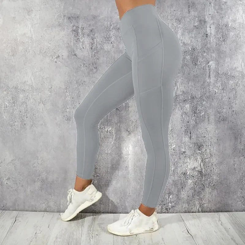 Yoga Fitness Women Leggings High Waist Tights with Pocket Gym Workout Running Stretchy Sexy Butt Liftting Casual Skinny Pants - Empire P.E