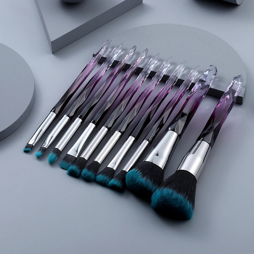 5-10 purple makeup brush quality synthetic foundation