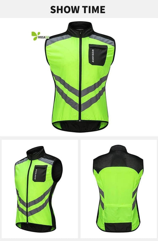 WOSAWE Cycling Vests Reflective Safety Vest Bicycle Sportswear Outdoor Running Breathable Jersey For Men Women Bike Wind Coat - Empire P.E