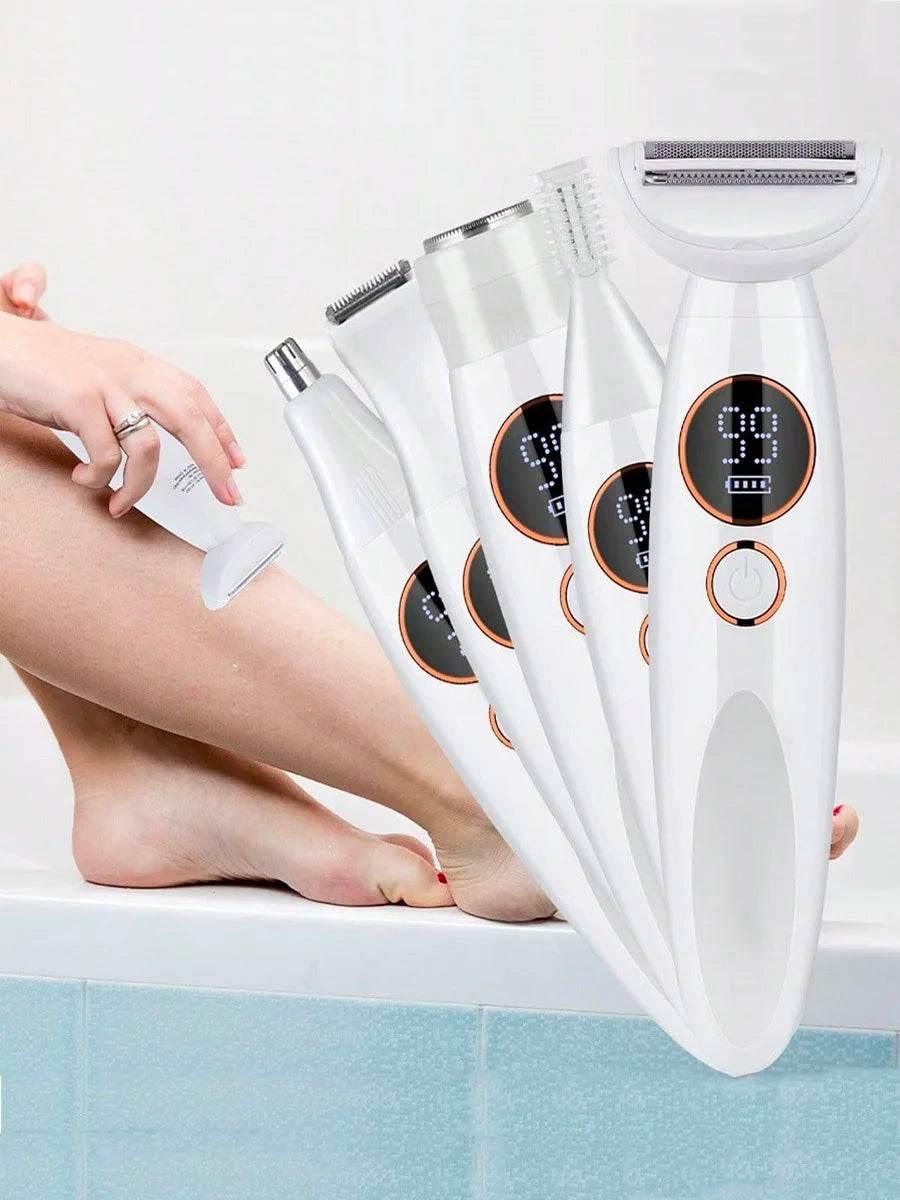 Electric Women Razors,5 In 1 Electric Shaver Shaving Kit Razors For Face Nose Hair Eyebrow Arms Armpit Legs Hair Bikini Trimmer - Empire P.E