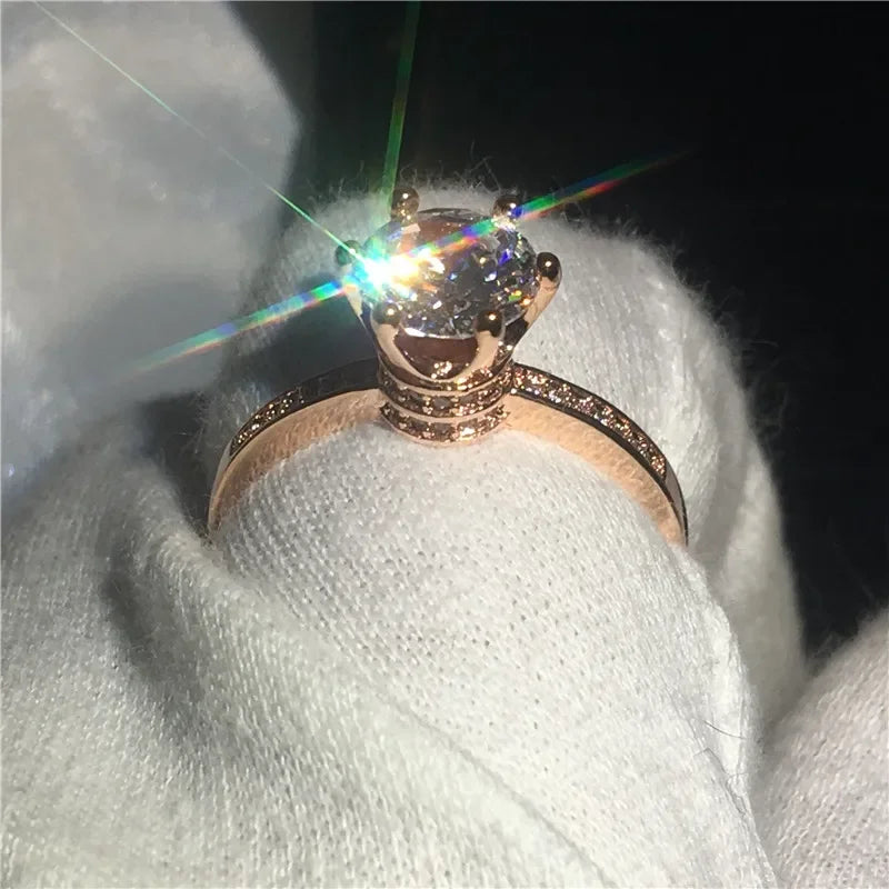 18K Rose Gold Lab Diamond Ring - Empire P.E