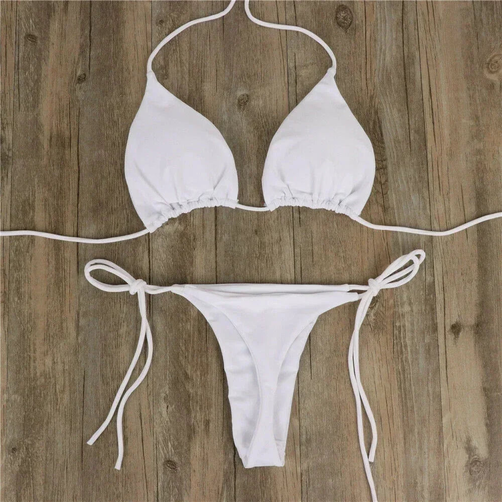 Sexy Women Quick Dry Thong Bikini Swimsuit - Empire P.E