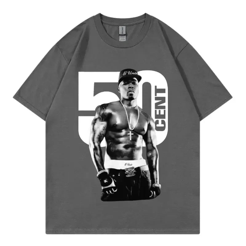 Rapper 50 Cent Graphic T Shirts Fashion Hip Hop Vintage - Empire P.E