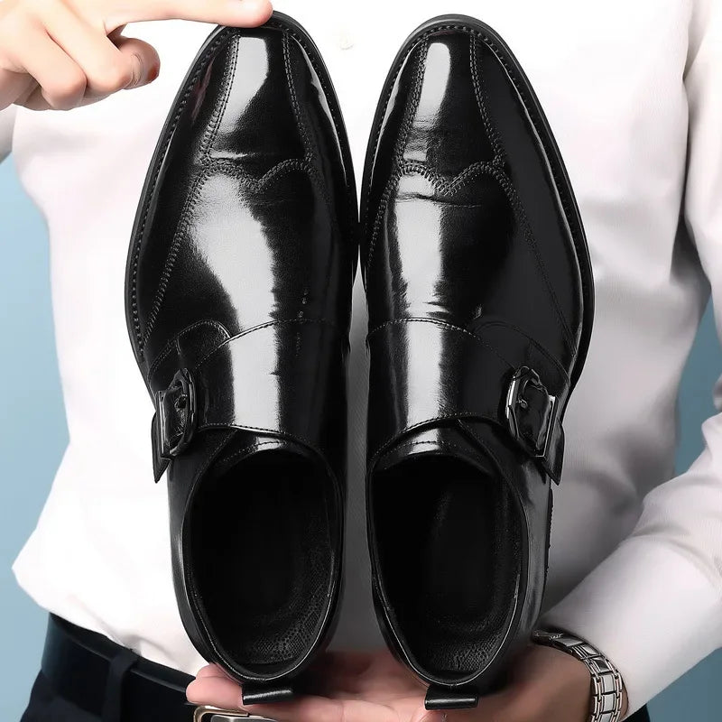 Men Business Dress Shoes Hasp Formal Leather Shoes for Men - Empire P.E