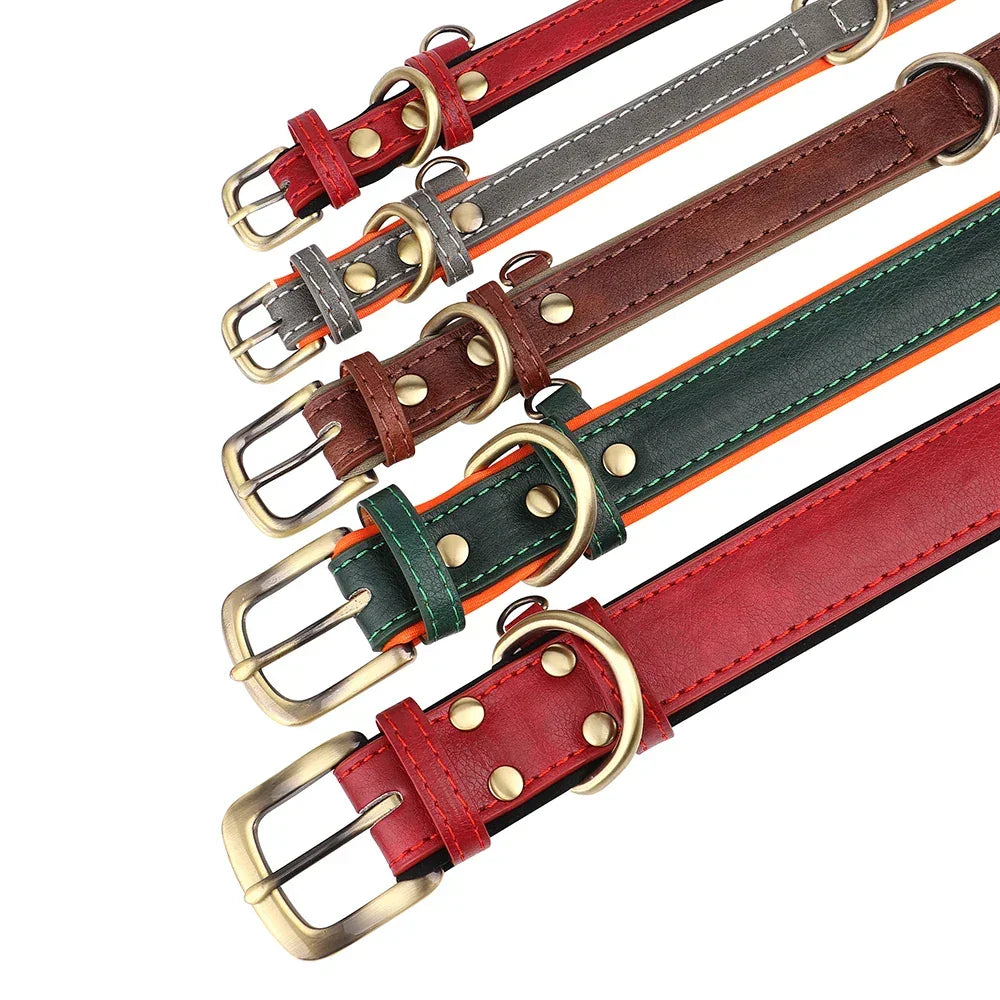 Personalized Dog Collar Custom Engraved PU Leather - Empire P.E