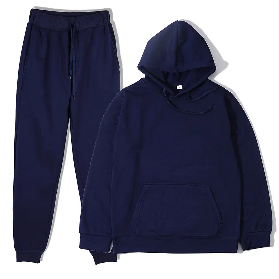 Sports Suits Fashion Tracksuit Hoodies + Pants Two Pieces Sets