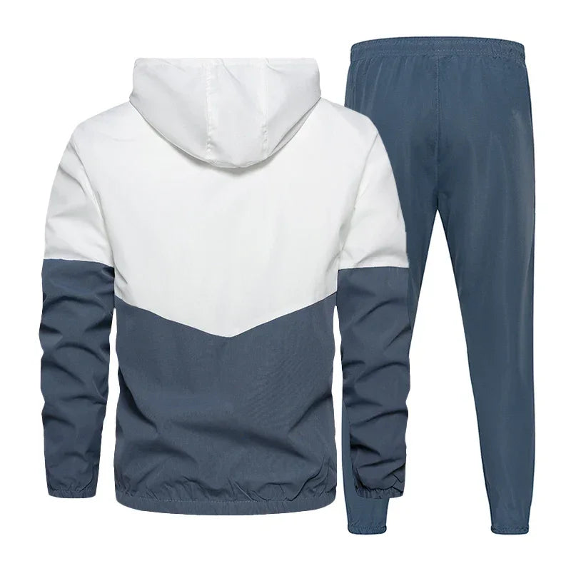 Men Tracksuit Casual Set Mens
