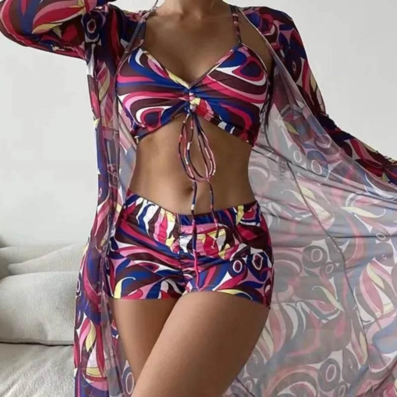 Summer Print Swimsuits Tankini Sets Female Swimwear Sports Beach Wear Two-Piece Bathing Suit Girls Pool Women Swimming Suit 2025 - Empire P.E
