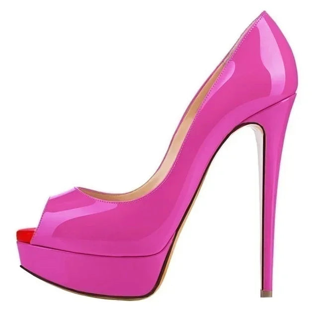 Women Pumps Sexy Platform Peep Toe 14cm - Empire P.E