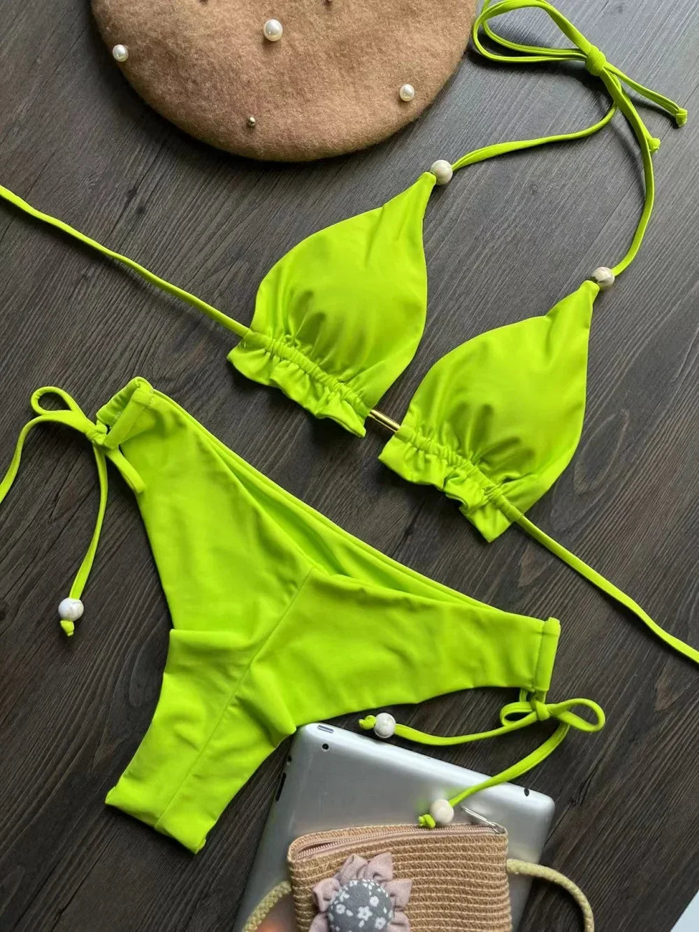 Sexy 13 Color Triangle Bathing Suit for Women Brazilian Beach Bikini Set - Empire P.E