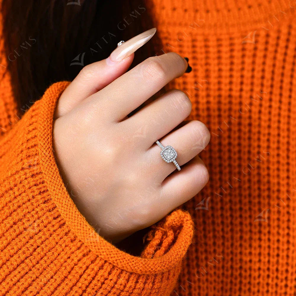 Clover Moissanite Rings for Women D VVS1 Lab Diamond S925 Silver - Empire P.E