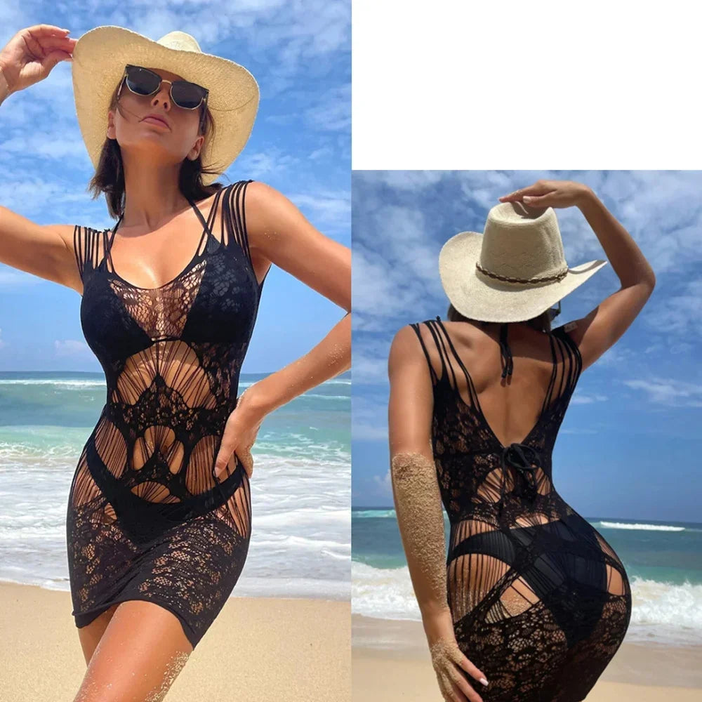 Sexy Women Fishnet Bodycon Mini Dress Mesh - Empire P.E