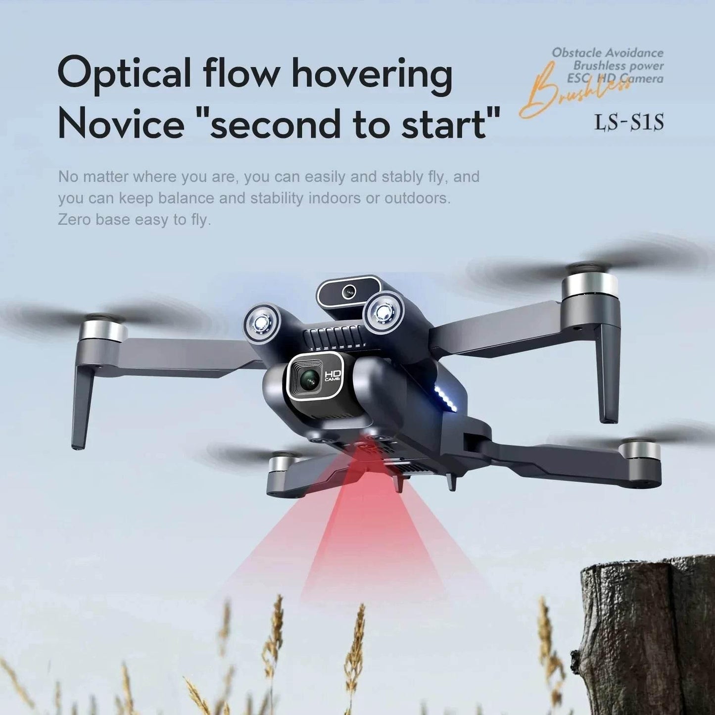 New S1S Mini Drone Caméra 8K Professional Brushless Motor Dron Obstacle Avoidance HD Dual Camera Foldable Quadcopter Toys - Empire P.E