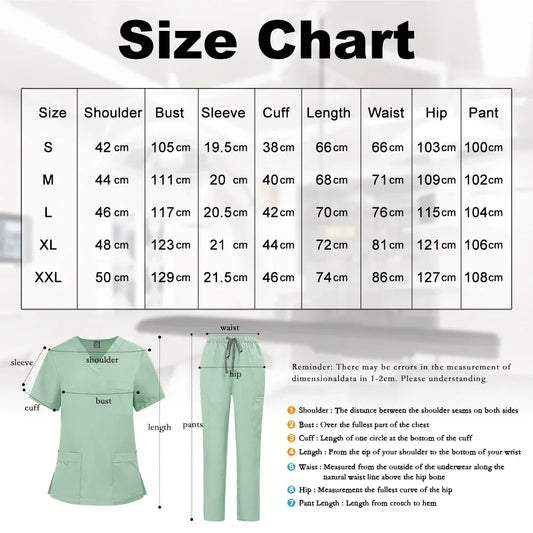 Uniform Unisex Elastic Scrubs Top Pants 2-piece Set - Empire P.E