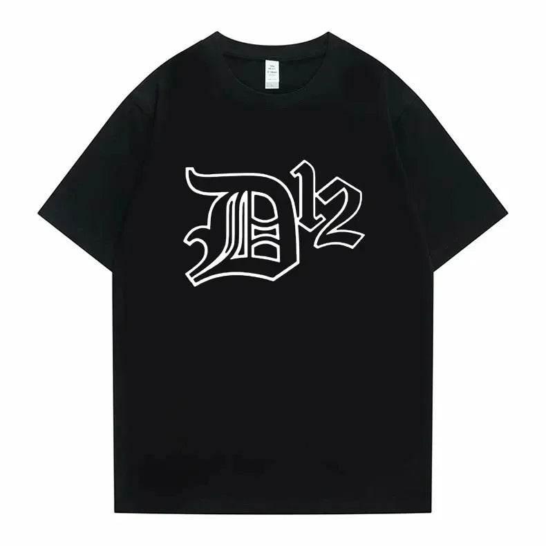 Rap singer Eminem's same pattern printed Tshirt for womenloose top style fashionable oversized hip-hop Tshirt for women - Empire P.E