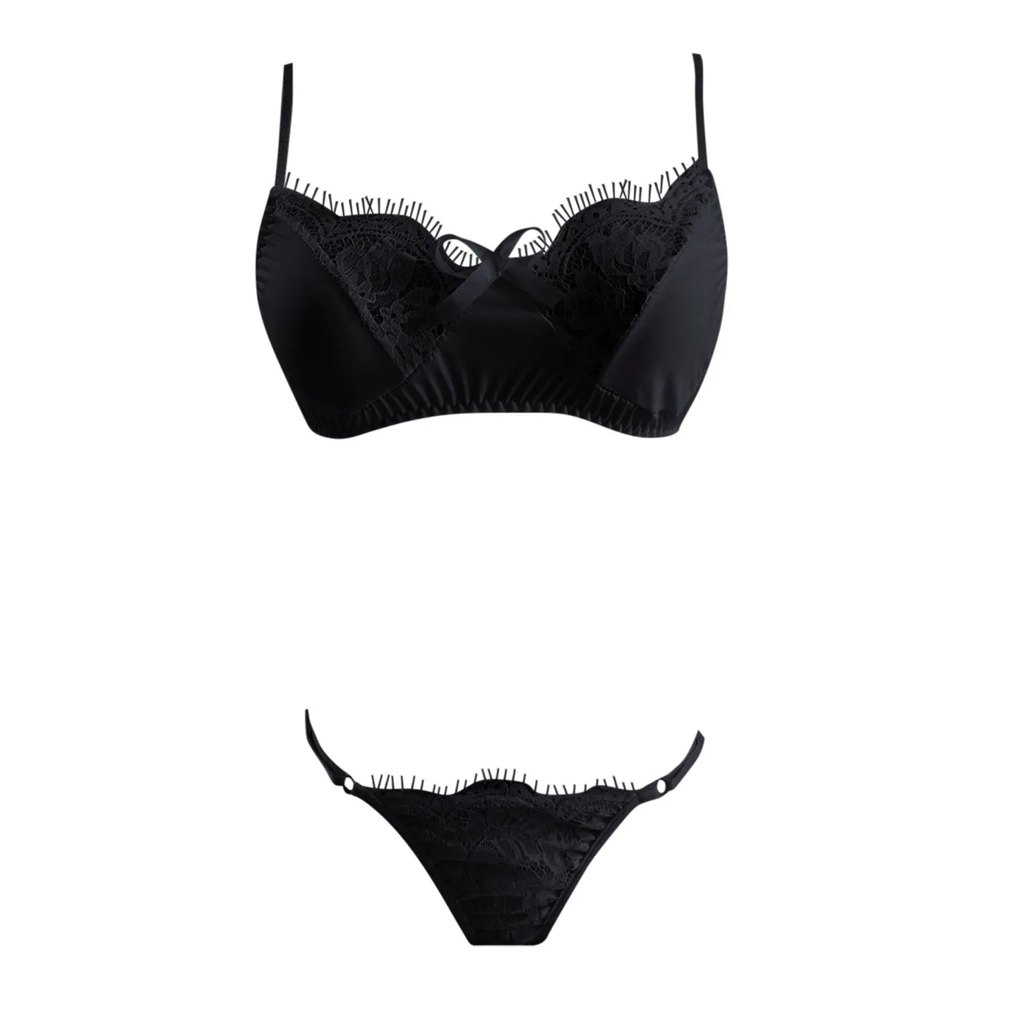 Plus Size Underwire Lingerie Set Women's 2pcs Underwear Lace Lingerie Sexy Snap Crotch Lingerie Bra And Thong Set For Women - Empire P.E