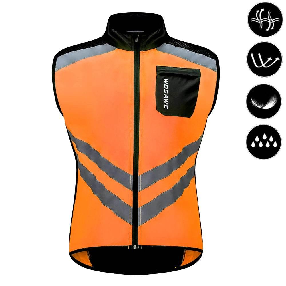 WOSAWE Cycling Vests Reflective Safety Vest Bicycle Sportswear Outdoor Running Breathable Jersey For Men Women Bike Wind Coat - Empire P.E