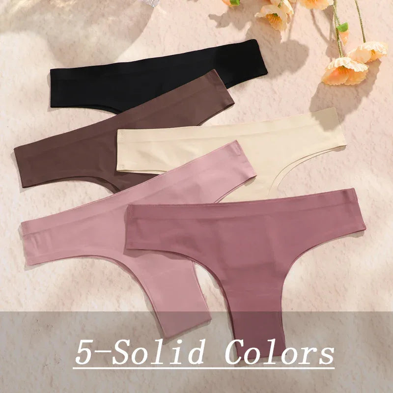3PCS Women's Ultra-thin Seamless Panties Sexy Low Waist G-string - Empire P.E