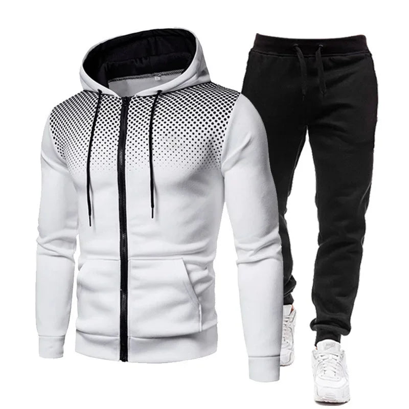 Mens Casual Sport Hoodie Sweatpants Set