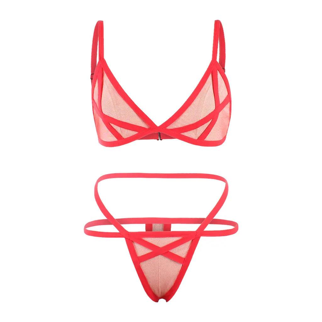 Women Sexy Lingerie Corset Solid Mesh Underwire - Empire P.E