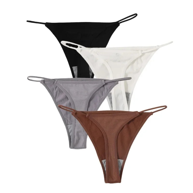 4Pcs/Set Women G-String Seamless Panties Underwear Sexy Lingerie - Empire P.E