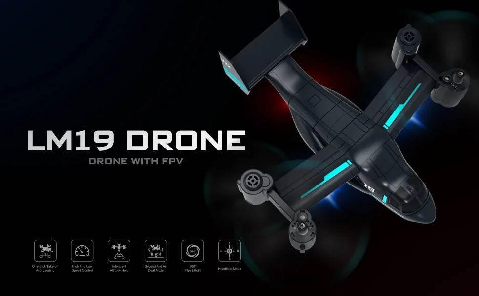 480P Remote Control Helicopter Drone Fighter Uav Land Air Mode Aircraft Brushless Motor Rc Aircraft for Children Kids Plane Toys - Empire P.E