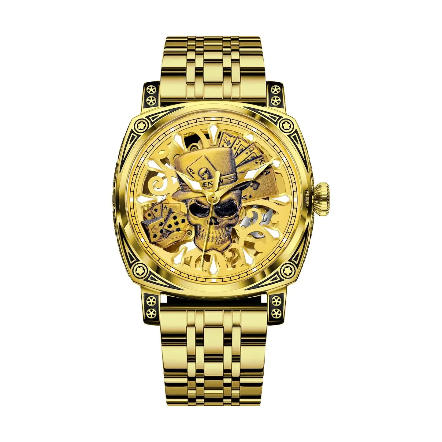 Skull Series Top Brand Luxury Gold Watch - Empire P.E
