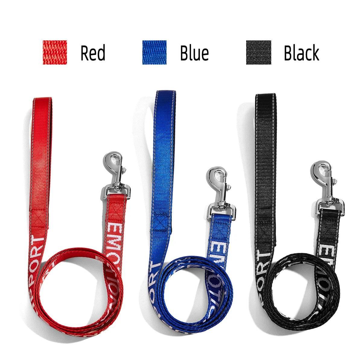Small Pet Dogs and Cat Leashes Solid color Service Dog & Emotional Support Jacquard Leash Reflection Strong Pet Walking Training - Empire P.E