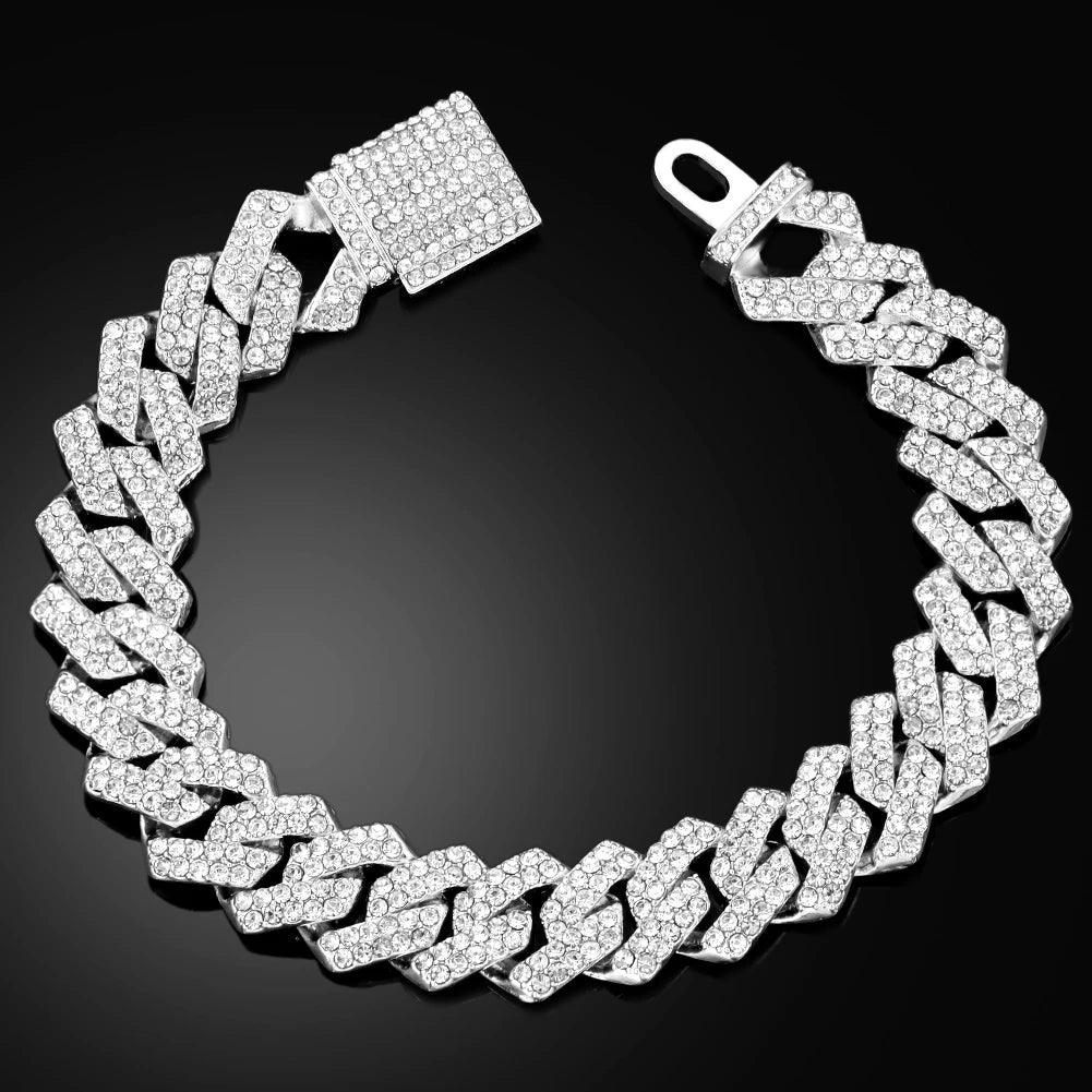 Necklace+Watch+Bracelet Hip Hop 14MM Cuban Link Chain - Empire P.E