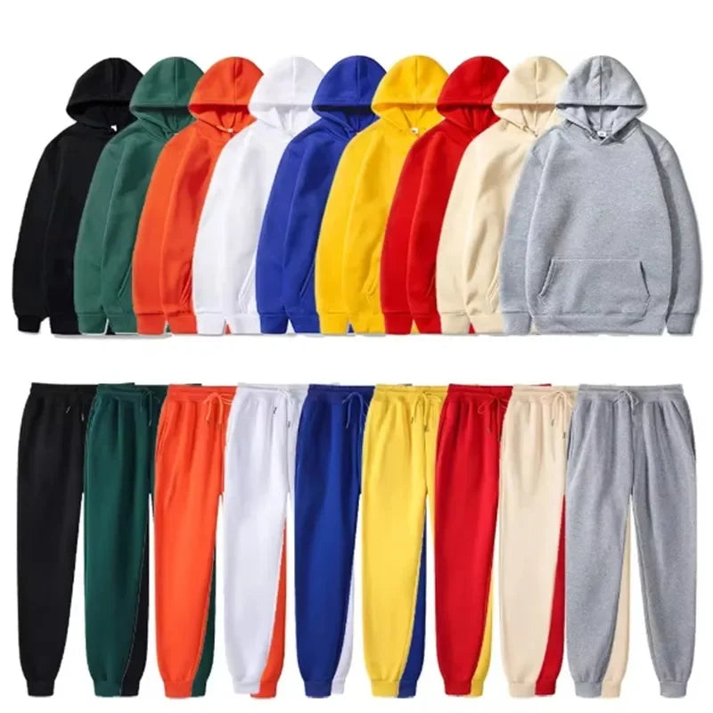 Sports Suits Fashion Tracksuit Hoodies + Pants Two Pieces Sets