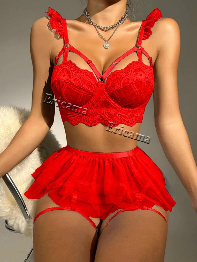 Hot Bra Set See Through Sexy Lingerie Outfit - Empire P.E