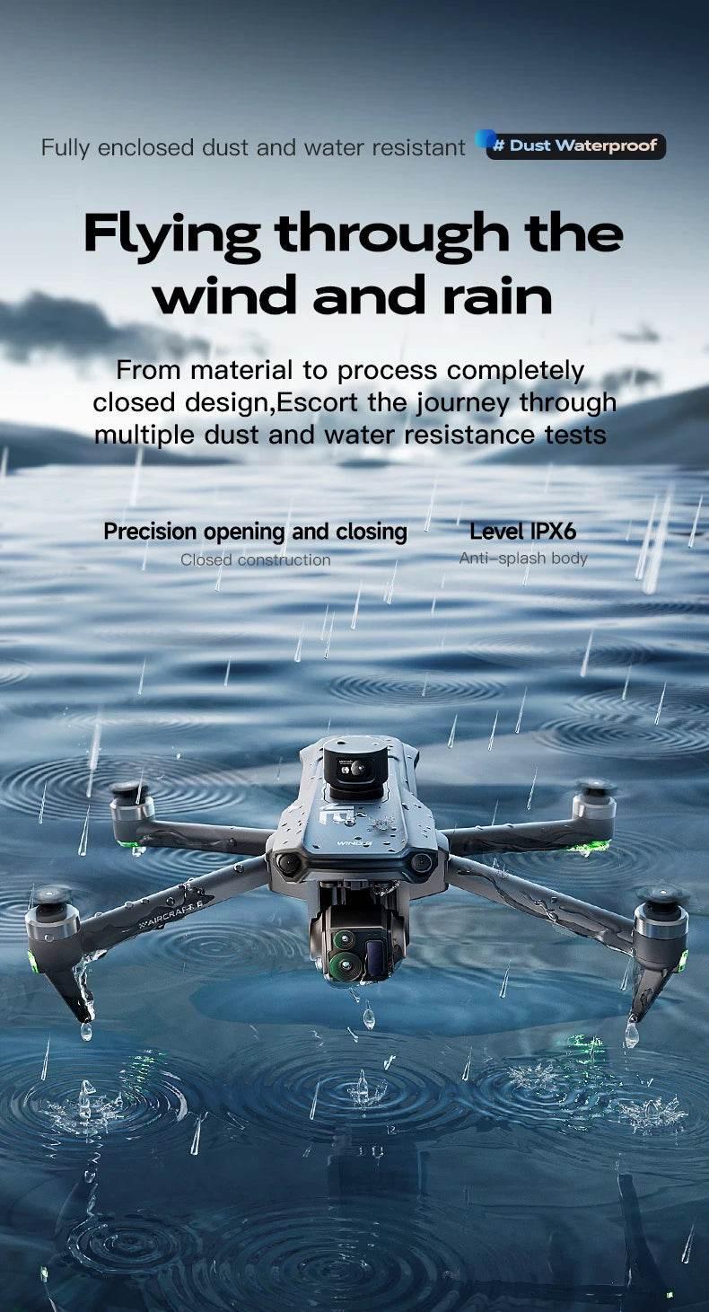 2025 new Wing 6 drone professional aerial photography HD 8K With Screen Remote Control Aircraft 20 Kilometer Obstacle Avoidance - Empire P.E