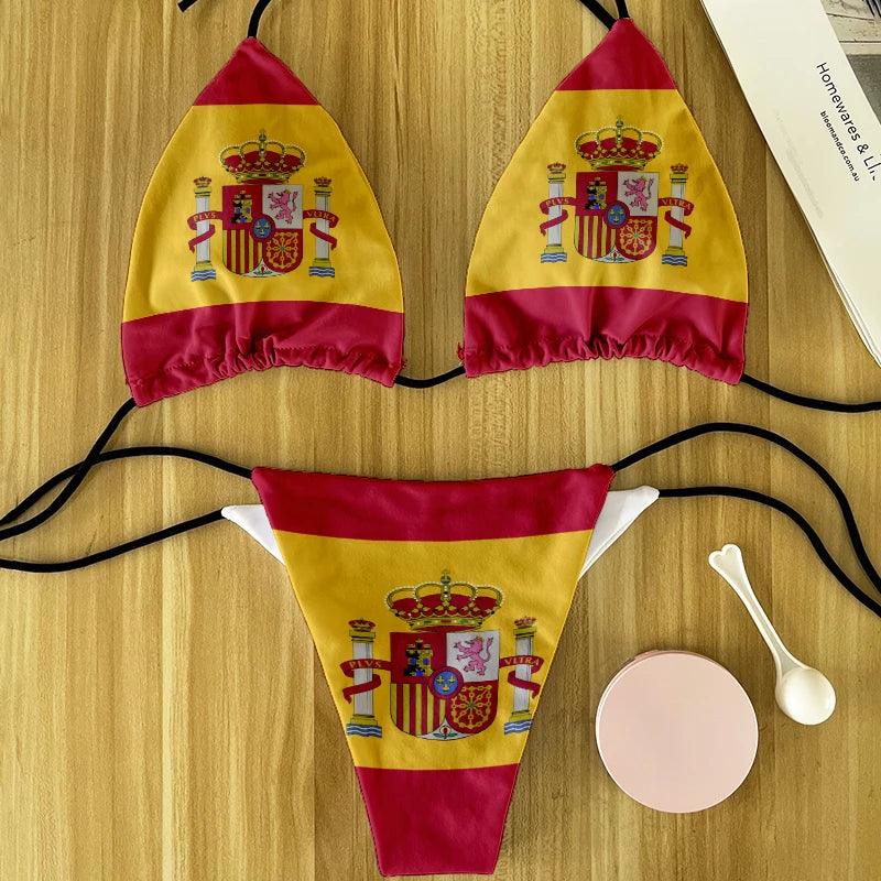 Fashion flag pattern printed swimsuit - Empire P.E