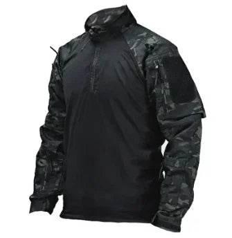 Tactical Shirts Combat Shirt Men Clothing Long Sleeve T-Shirts Breathable Airsoft T-shirt Camo Quick-dry Paintball T-Shirt Tops - Empire P.E