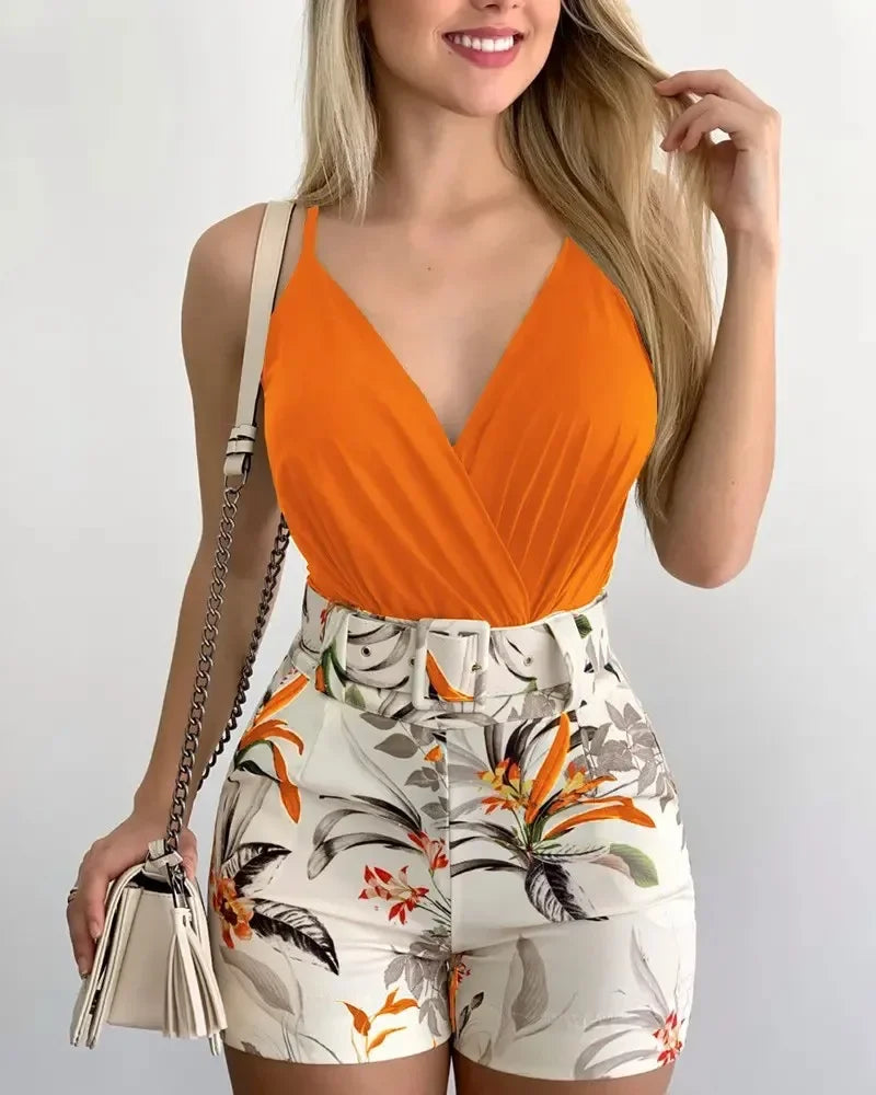 Women Camisole Vest+Shorts 2-Piece Sets - Empire P.E