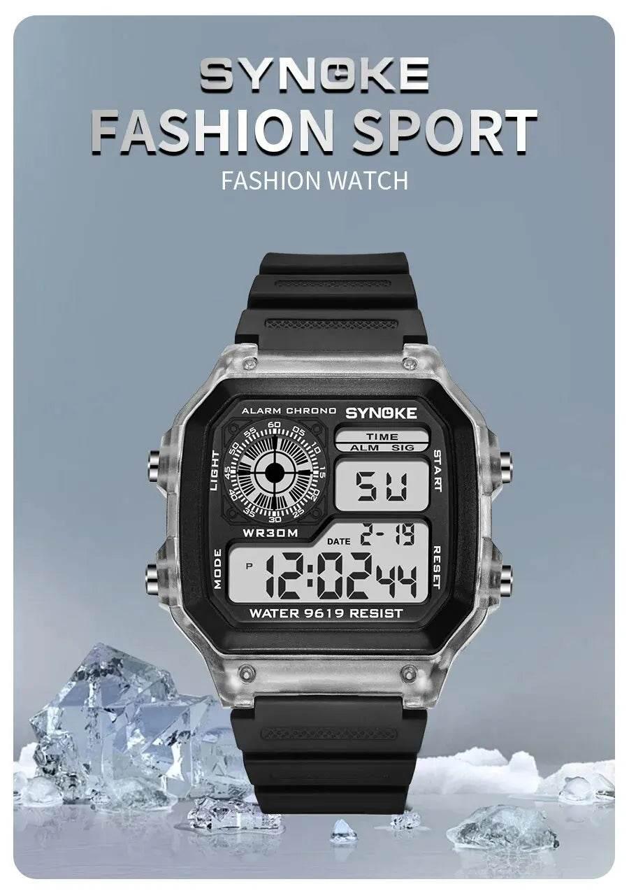 SYNOKE Digital Watches Men Sports Luminous Multifunction Waterproof Women Wristwatch Outdoor and Running Student Seven Lights - Empire P.E