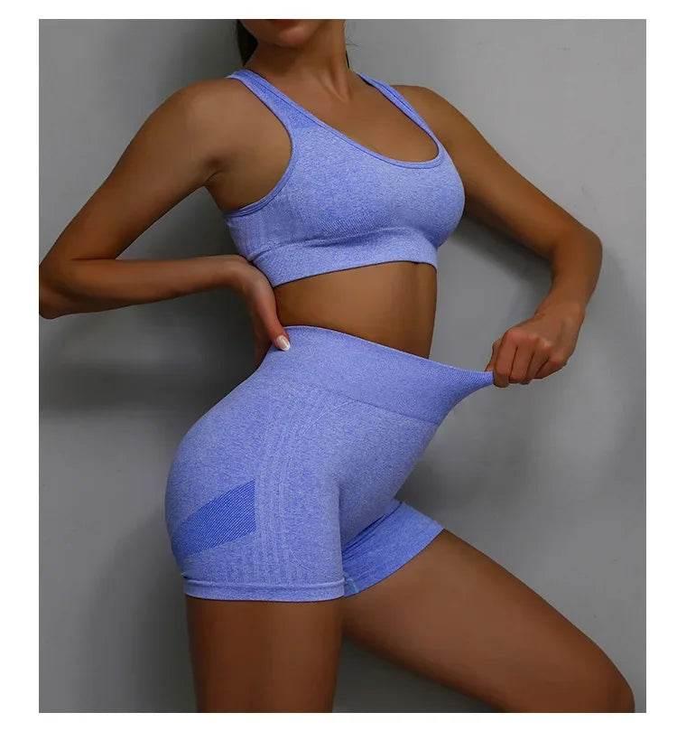 Yoga Suit Yoga Sports Underwear Women's Fitness Suit Vest Running Sports Yoga Shorts Set Yoga Set Workout Set - Empire P.E