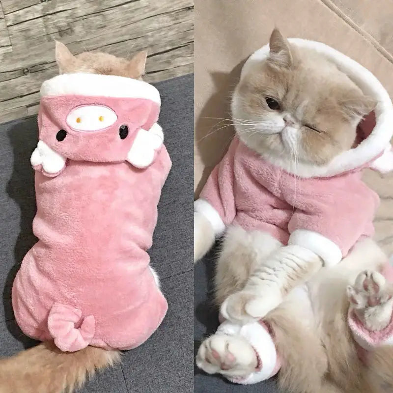 Pet Dog Soft Warm Fleece Jumpsuits