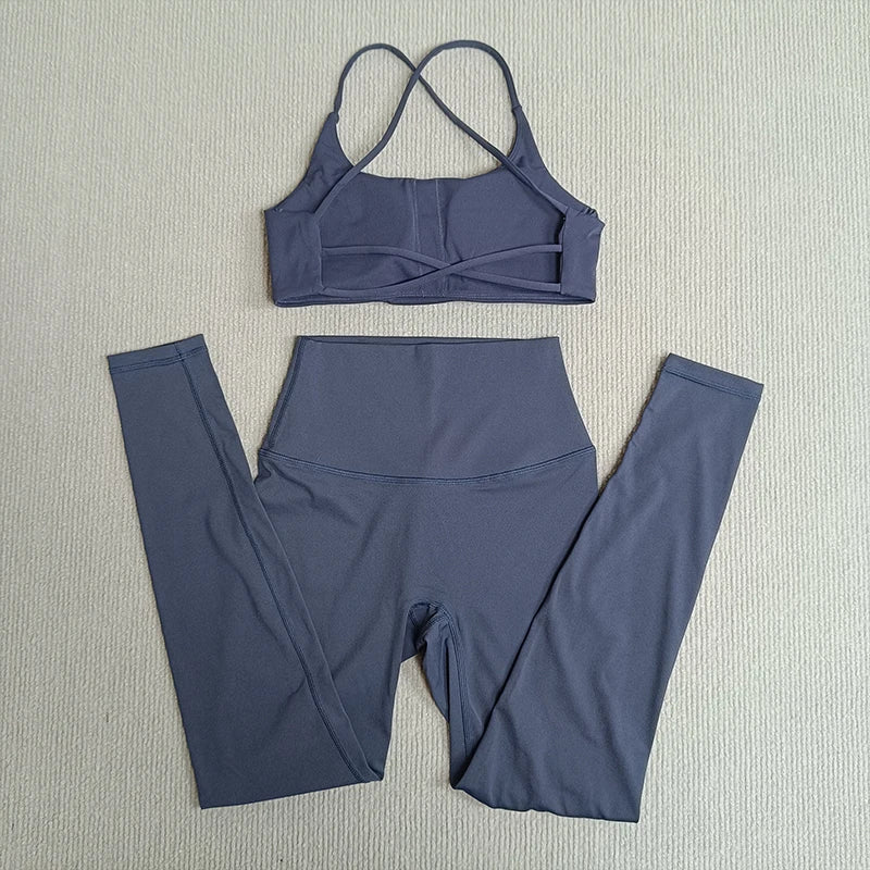 Yoga Clothes Set 2 Pcs Gym Tights Sports Set - Empire P.E