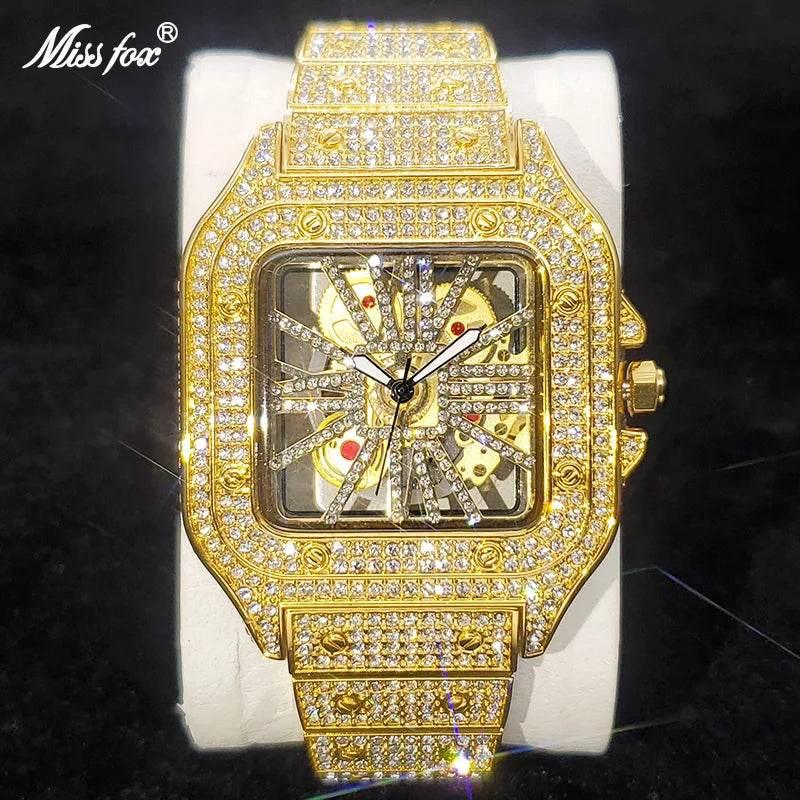 Square Full Diamond Watches For Men - Empire P.E