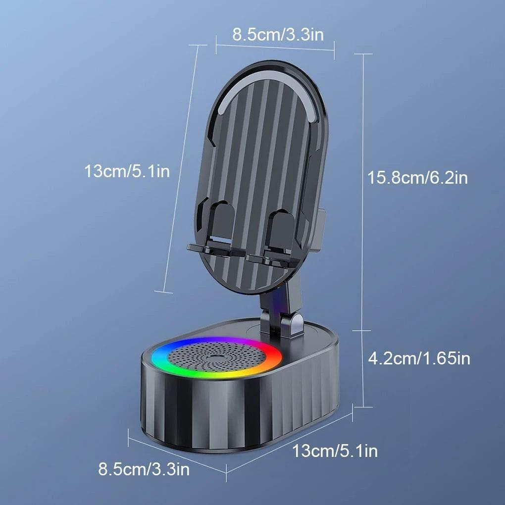 5 in 1 Induction Speaker Phone Stand Home Smart Wireless Bluetooth Speaker Office Upright Tablet Stand - Empire P.E