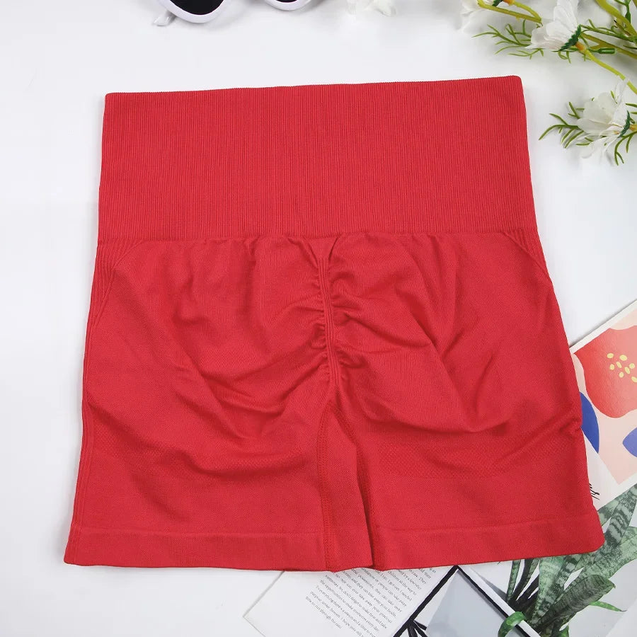 Women Fitness Shorts High Waist Workout Hip Lifting Leisure Shorts Leggings Yoga Gym Running Short Pants Sportswear - Empire P.E