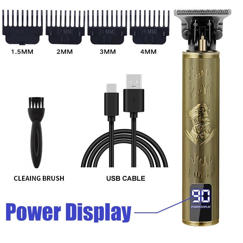 T9 Electric Hair Clipper for Men Professional Barber Shaver Beard Trimmer Body Hair Cutting Machine for Men Dragon Buddha Design - Empire P.E