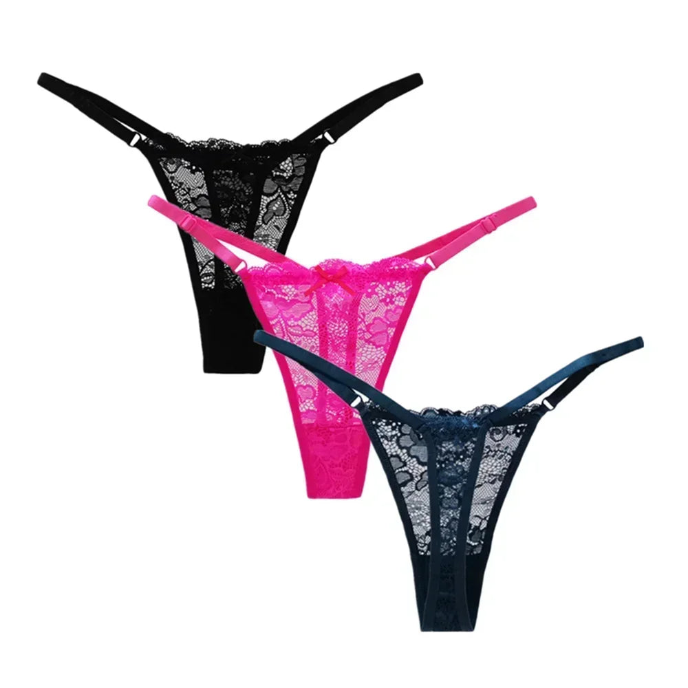 3pcs/set Adjustable Strap Mesh Thong - Empire P.E