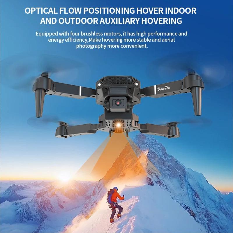 New E88Pro RC Drone Professinal With Screen Remote Control Wide Angle Dual 8K HD Camera Foldable RC Helicopter WIFI FPV Gift Toy - Empire P.E