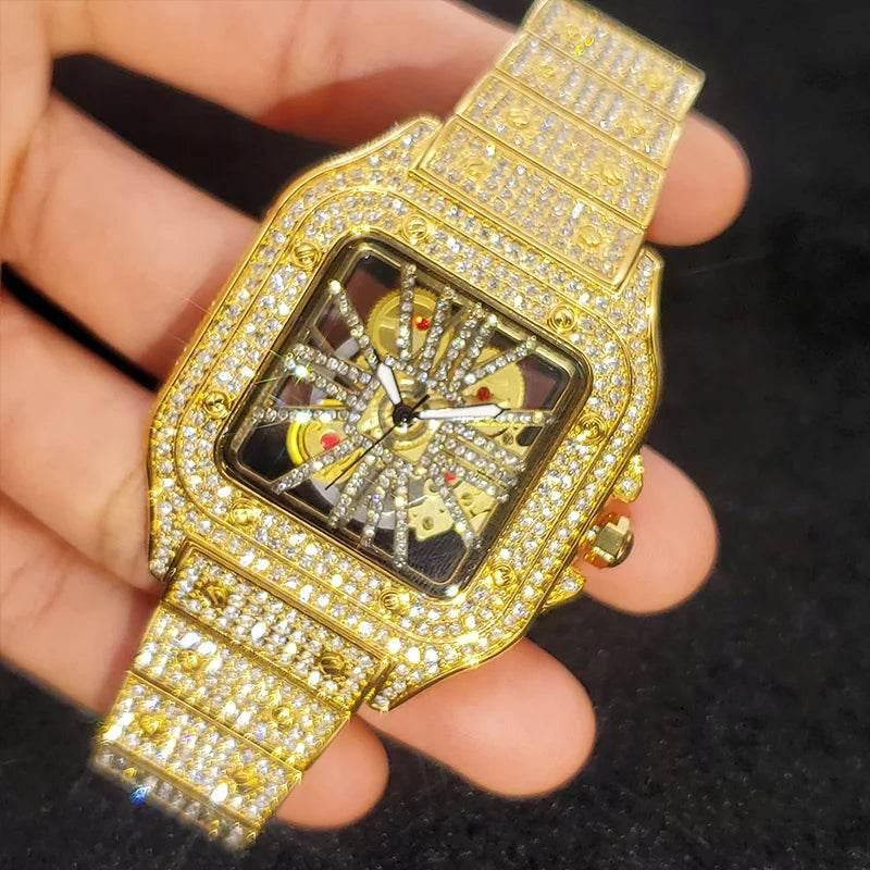 Square Full Diamond Watches For Men - Empire P.E