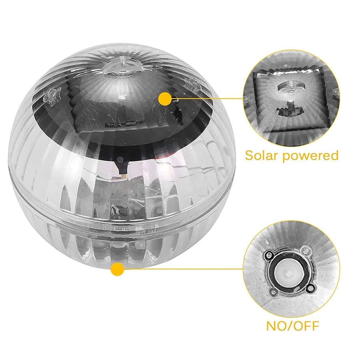 Solar Floating Pool Light Waterproof LED Solar Glow Ball Lamp Decoration for Pools Pond Fountain Garden Party Tub Home Decor - Empire P.E