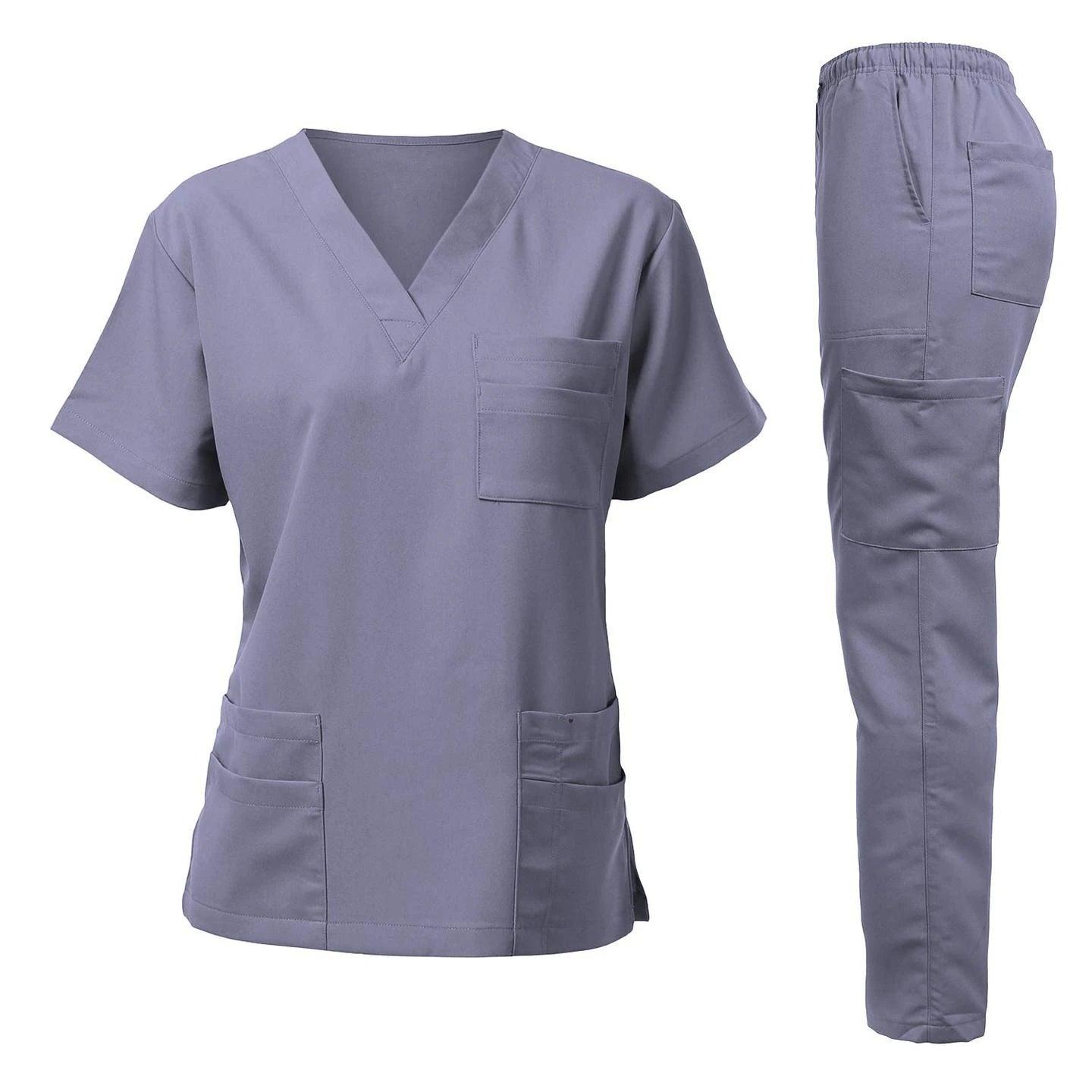 Anti Wrinkle Washable Soft Fabric Nursing Scrubs Hospital Uniform Medical Scrubs Tops Women Jogger Scrubs Sets Nurse Uniform - Empire P.E