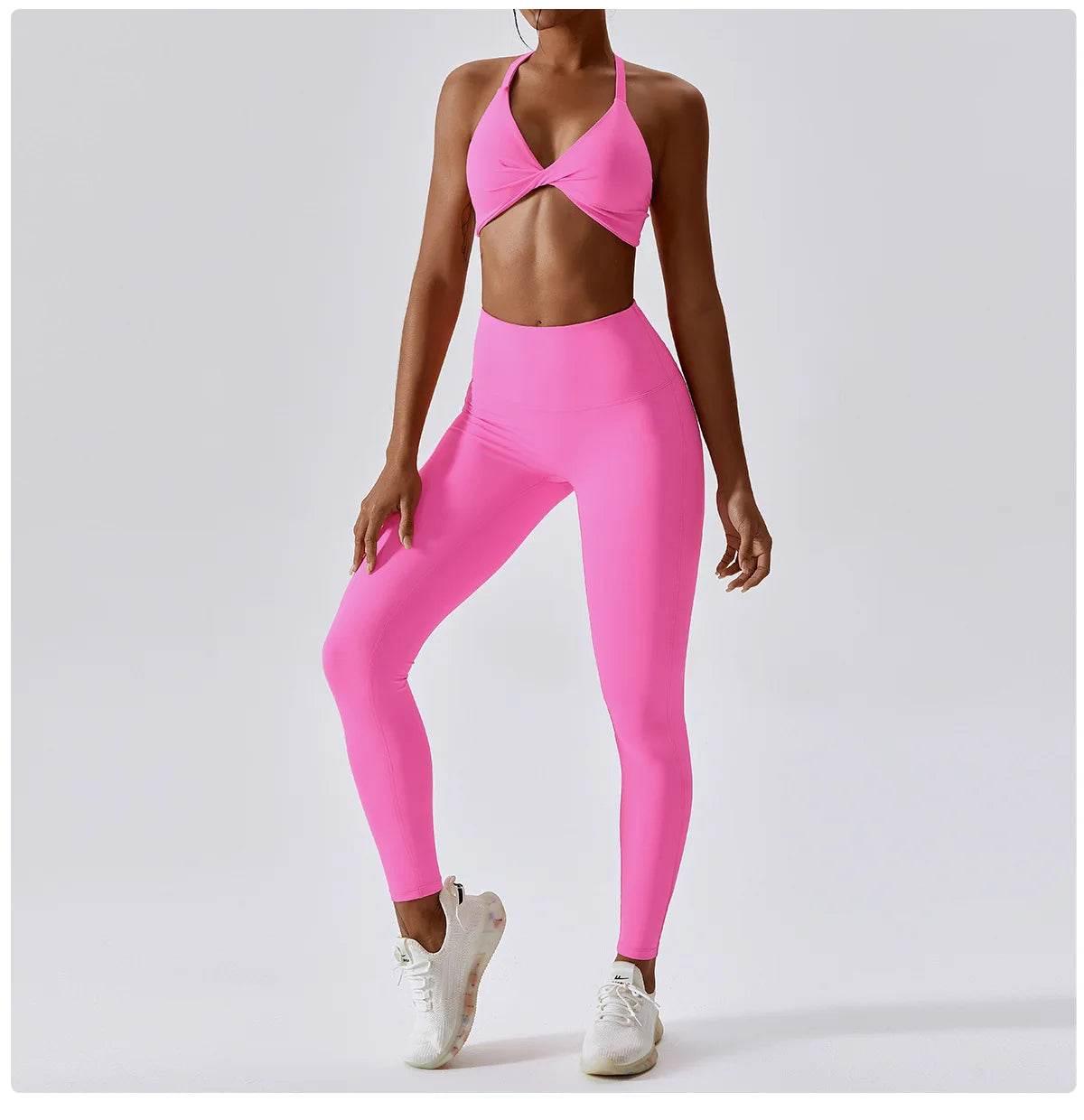 Yoga Set Women's Tracksuit Fitness Sports Set Workout Clothes For Women Gym Set Women Outfits Sports Bra Yoga Pants Yoga Suit - Empire P.E